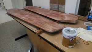 Rudders have been sanded with 220 grit paper.